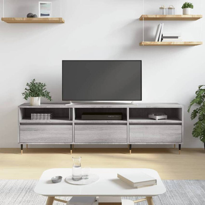 vidaXL Szafka pod TV, szary dąb sonoma, 150x30x44,5 cm wariant 5