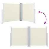 Zwijana markiza boczna, kremowa, 140 x 1000 cm