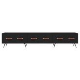 Szafka pod TV, czarna, 150x36x30 cm, materiał drewnopochodny vidaXL
