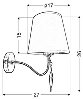 Kinkiet ANSA Candellux 21-40497 1x E27 CHROM