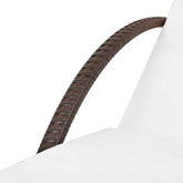 vidaXL Leżaki ze stolikiem, 2 szt., polirattan, brązowe