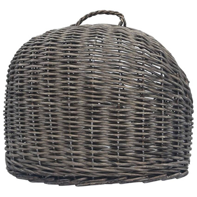 vidaXL Transporter dla kota, szary, 60x45x45 cm, naturalna wiklina