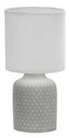 Lampka nocna Iner szara ceramiczna z abażurem Candellux