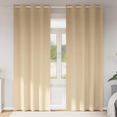 Firany blackout z kółkami 2 pcs Kremowy 225 x 140 cm Poliester