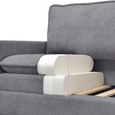 Sofa jasnoszary 126 x 81 x 87,5 cm Poliester
