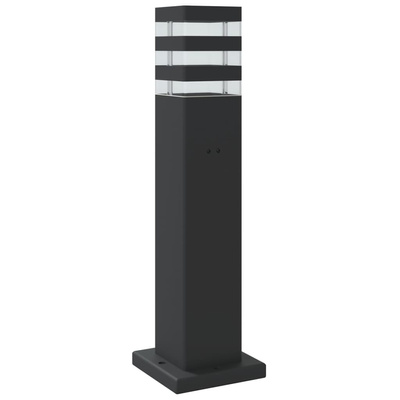 Zewnętrzna lampa stojąca, czarna, 50 cm, aluminium