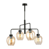Lampa wisząca LUKKA 4 BLACK/AMBER
