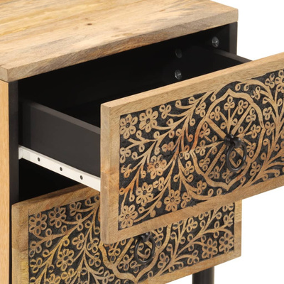 Szafka nocna, 40x33x46 cm, lite drewno mango