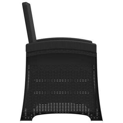 Fotel ogrodowy z funkcją leżenia stylizowany na rattan 2 szt.