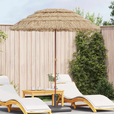 Parasol plażowy Naturalny 160 x 160 x 196 cm Poliester i Stal