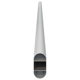 Drążek do szafy 2 pcs Srebrny 864 x 15 x 29 mm Stop Aluminium