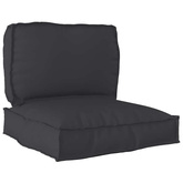 Zestaw poduszek na paletę 2 pcs Czarny Materiał Oxford