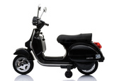 Skuter na Akumulator Vespa Dla Dzieci Światła LED Panel MP3 Czarny