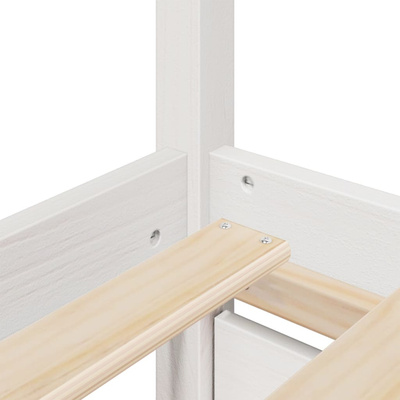 Rama łóżka bez materaca, biała, 90x190 cm, lite drewno sosnowe