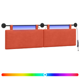 Wezgłowie wiszące Czerwono-pomarańczowy Tkanina sztruksowa
