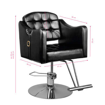 Hair System fotel fryzjerski 0-90 czarny  123788