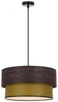 Lampa wisząca z abażurem Arezzo czarno‑oliwkowa do salonu i sypialni
