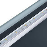 vidaXL Lustro łazienkowe z LED, czujnikiem dotyku i zegarem, 100x60 cm
