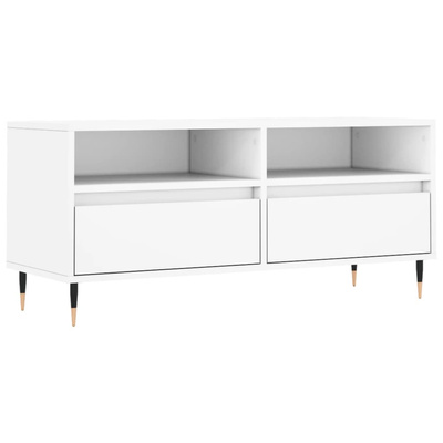 vidaXL Szafka pod TV, biała, 100x34,5x44,5 cm, materiał drewnopochodny