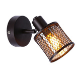 Kinkiet kawowe złoto klosz bursztynowy 1xE14 Canabera Candellux 91-81377