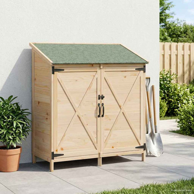 Shed ogrodowy naturalny 106 x 56 x 113,5 cm Drewno Świerkowe