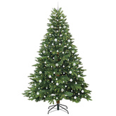 Sztuczna choinka z 300 diodami LED Zielony 240 cm PE i PVC