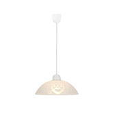 Bronte Lampa Wisząca 1X60W E27 Klosz Biały Z Wzorem