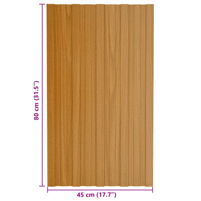 Panel dachowy 12 pcs naturalny 80 x 45 cm Stal galwanizowana