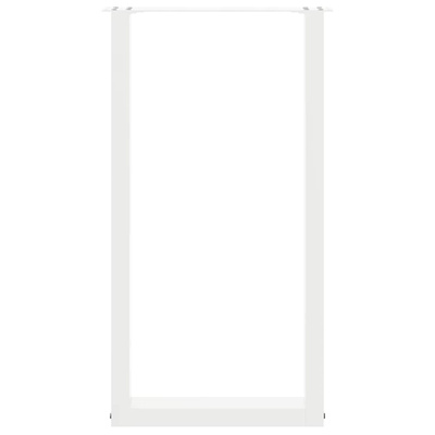 Nogi do stołu barowego w kształcie litery U 2 szt. Białe 40x(90-91) cm Stal