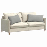 Poduszki na sofę 2 pcs Jasnoszary 80 x 40 cm tkanina