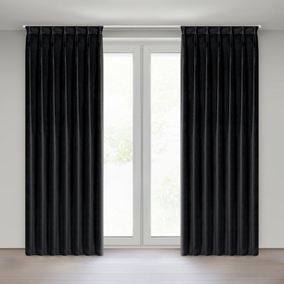 Zasłona Melanie czarna 80x270