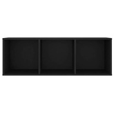 vidaXL Szafka pod TV, czarna, 107x35x37 cm, materiał drewnopochodny