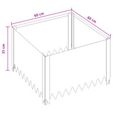 Krawężnik do trawnika 60 x 60 x 35 cm Stal Rdzawy