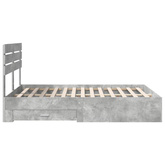 Ramka łóżka Betonowy szary 140 x 190 cm Drewno inżynieryjne