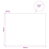 Plandeka z oczkami Szary antracytowy 8 x 10 m 180 gsm PE