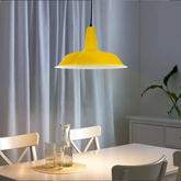 Lampa Wisząca Retro Loft Żółta 36cm E27 Abruzzo Grote
