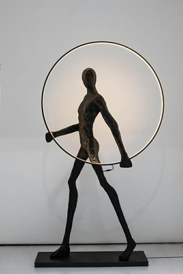 Lampa podłogowa HUMAN ROUND włókno szklane ADANI AD128