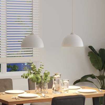 Lampy wiszące 2 szt. Regulowana wysokość E27 Biały ?30 cm Metal
