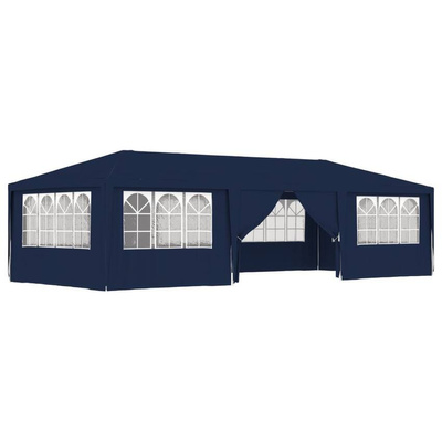 vidaXL Namiot imprezowy ze ściankami, 4x9 m, niebieski, 90 g/m²
