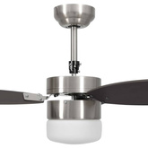 vidaXL Wentylator sufitowy z lampą i pilotem, 76 cm, ciemnobrązowy
