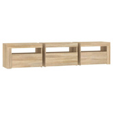 vidaXL Szafka pod TV z oświetleniem LED, dąb sonoma, 180x35x40 cm