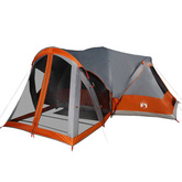 vidaXL Namiot rodzinny tipi, 8-os., szaro-pomarańczowy, wodoszczelny model standard