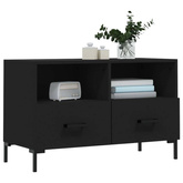 vidaXL Szafka pod TV, czarna, 80x36x50 cm, materiał drewnopochodny model standard