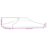 vidaXL Dach do namiotu imprezowego, 4 x 3 m, kremowy, 270 g/m²