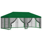 Altana z bokami 6 x 3 m zielony Poliester i Stal 190