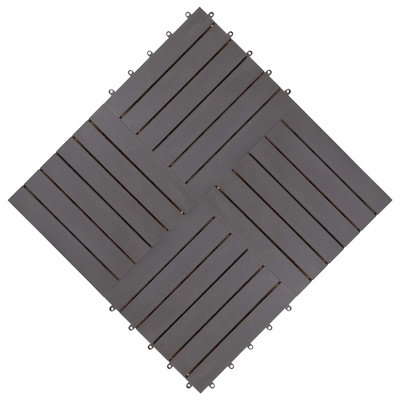 Płytka Tarasowa 30 pcs Szary 30 x 30 cm Drewno Akacjowe
