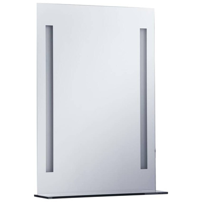 vidaXL Ścienne lustro łazienkowe z LED, z półką, 50 x 70 cm