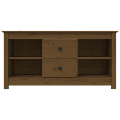 Szafka pod TV, miodowy brąz, 103x36,5x52 cm, drewno sosnowe