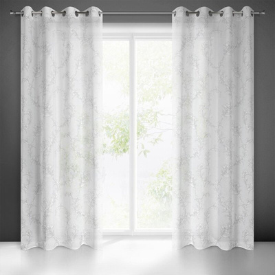 Zasłona Fiore biała 140x250