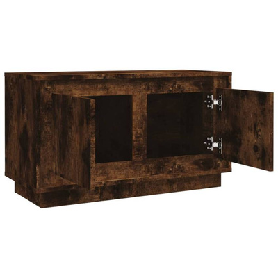 vidaXL Szafka pod TV, przydymiony dąb, 80x35x45 cm